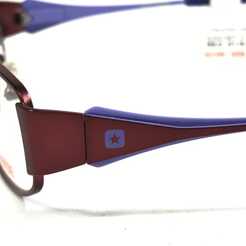 Converse Kids Eyeglasses Frames K002 BURGUNDY Purple Red Rectangular 47-17-130